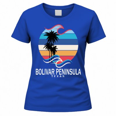 Bolivar Peninsula Texas Beach Surfing Funny Gift Women's T-Shirt