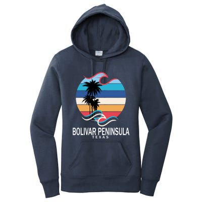 Bolivar Peninsula Texas Beach Surfing Funny Gift Women's Pullover Hoodie