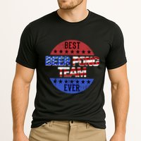 Beer Pong Team Player Independence Day Patriotic Usa Flag Gift Cooling Performance Crew T-Shirt