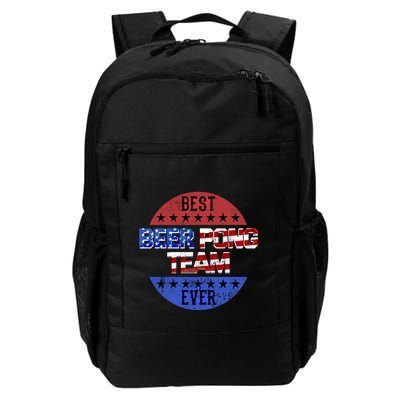 Beer Pong Team Player Independence Day Patriotic Usa Flag Gift Backpack