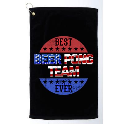 Beer Pong Team Player Independence Day Patriotic Usa Flag Gift Golf Towel