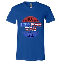 Beer Pong Team Player Independence Day Patriotic Usa Flag Gift V-Neck T-Shirt