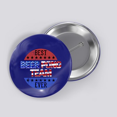 Beer Pong Team Player Independence Day Patriotic Usa Flag Gift Button