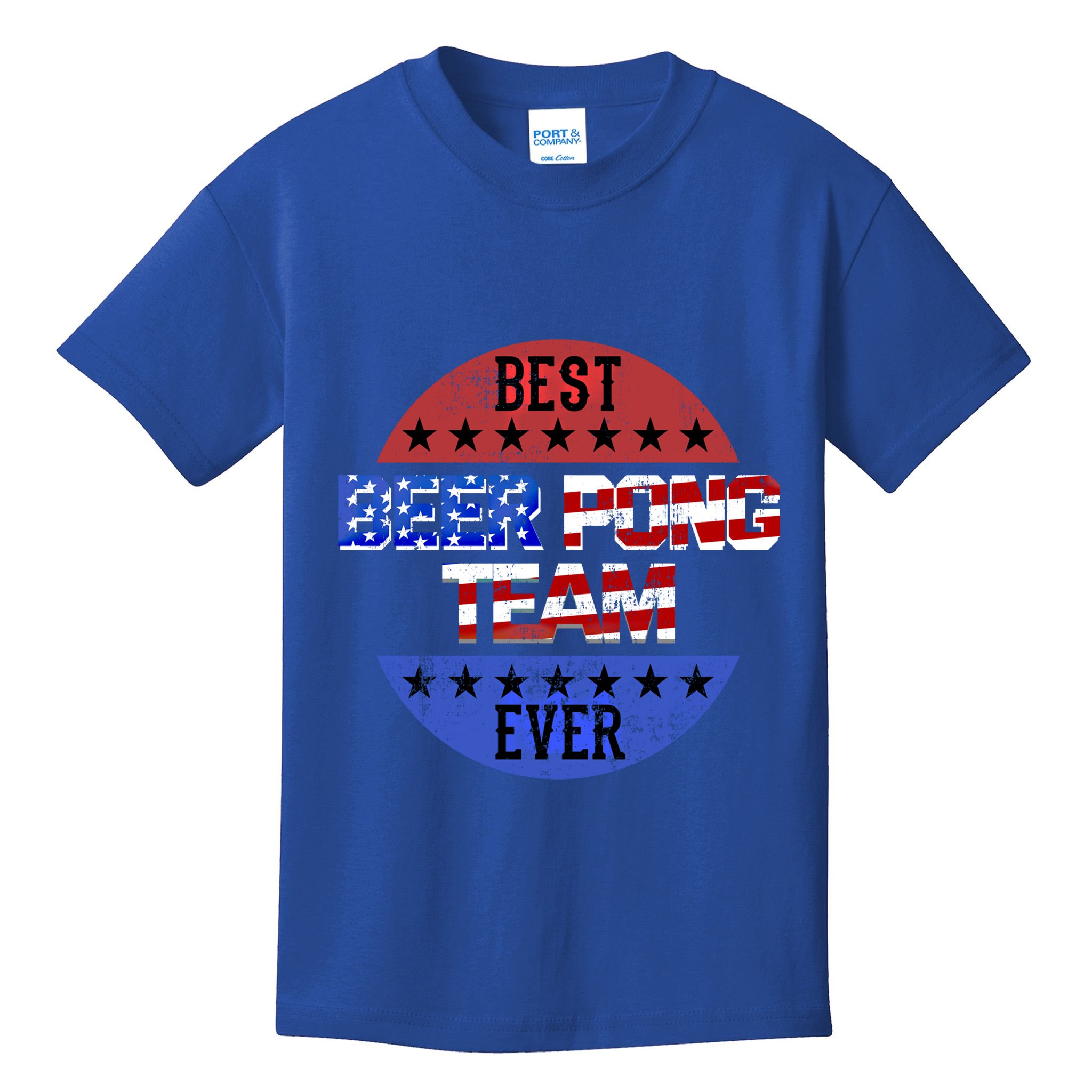 Beer Pong Team Player Independence Day Patriotic Usa Flag Gift Kids T-Shirt