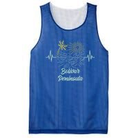 Bolivar Peninsula Texas Heartbeat Surfing Surfer Gift Mesh Reversible Basketball Jersey Tank