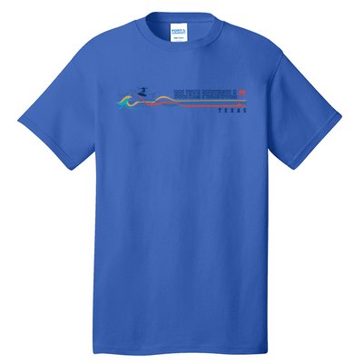 Bolivar Peninsula Texas Vintage Surfboarder Gift Tall T-Shirt