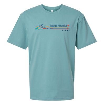 Bolivar Peninsula Texas Vintage Surfboarder Gift Sueded Cloud Jersey T-Shirt