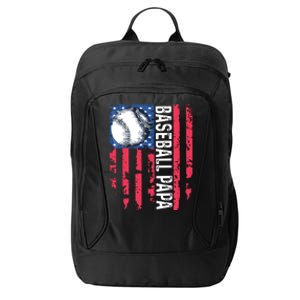 Baseball Papa Tee Coach Fathers Day City Backpack