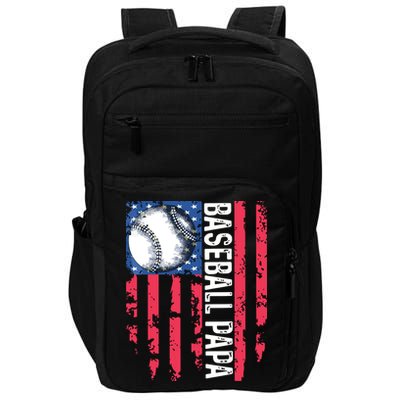 Baseball Papa Tee Coach Fathers Day Impact Tech Backpack