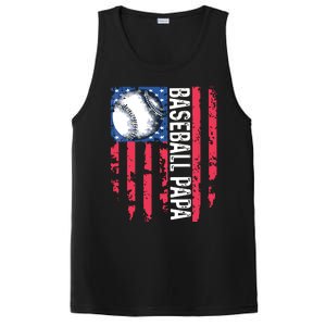 Baseball Papa Tee Coach Fathers Day PosiCharge Competitor Tank