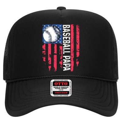 Baseball Papa Tee Coach Fathers Day Trucker Hat