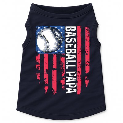 Baseball Papa Tee Coach Fathers Day Doggie Tank