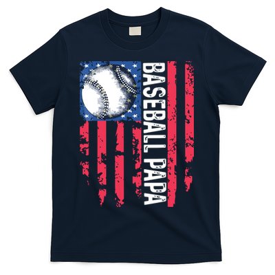Baseball Papa Tee Coach Fathers Day T-Shirt