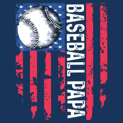 Baseball Papa Tee Coach Fathers Day T-Shirt