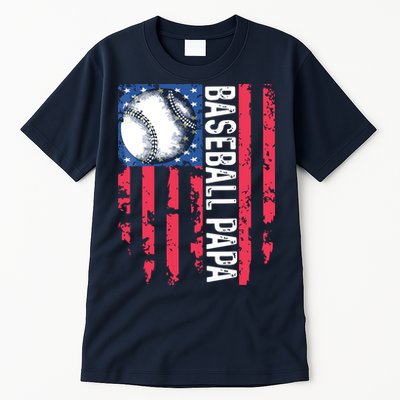Baseball Papa Tee Coach Fathers Day Tall T-Shirt