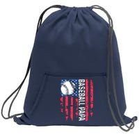 Baseball Papa Tee Coach Fathers Day Sweatshirt Cinch Pack Bag