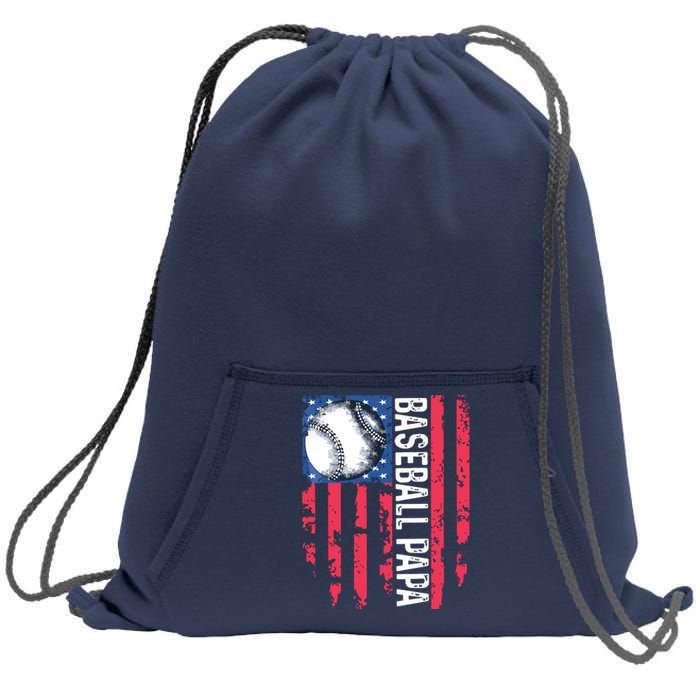 Baseball Papa Tee Coach Fathers Day Sweatshirt Cinch Pack Bag