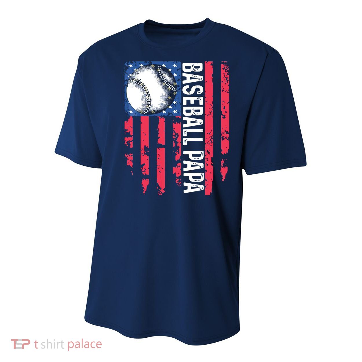 Baseball Papa Tee Coach Fathers Day Youth Performance Sprint T-Shirt