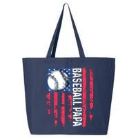 Baseball Papa Tee Coach Fathers Day 25L Jumbo Tote