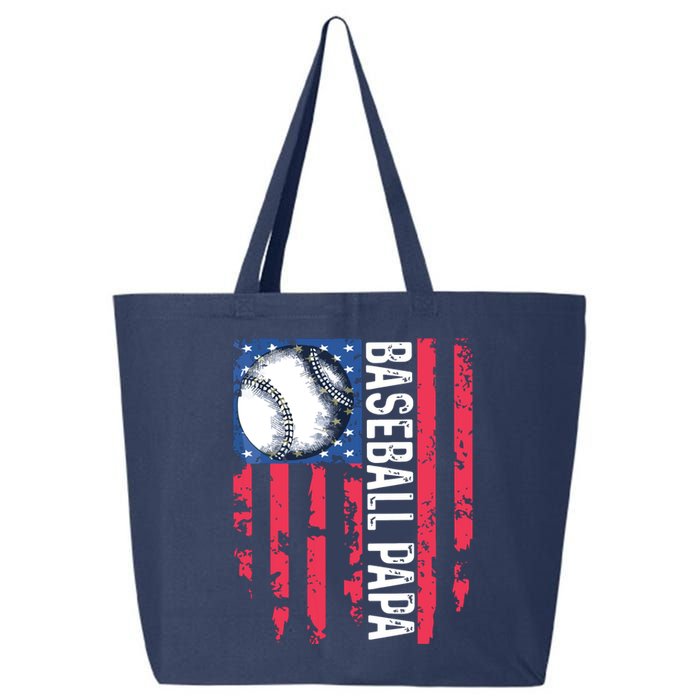 Baseball Papa Tee Coach Fathers Day 25L Jumbo Tote