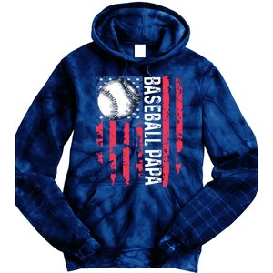 Baseball Papa Tee Coach Fathers Day Tie Dye Hoodie