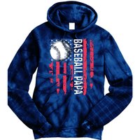 Baseball Papa Tee Coach Fathers Day Tie Dye Hoodie