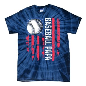 Baseball Papa Tee Coach Fathers Day Tie-Dye T-Shirt