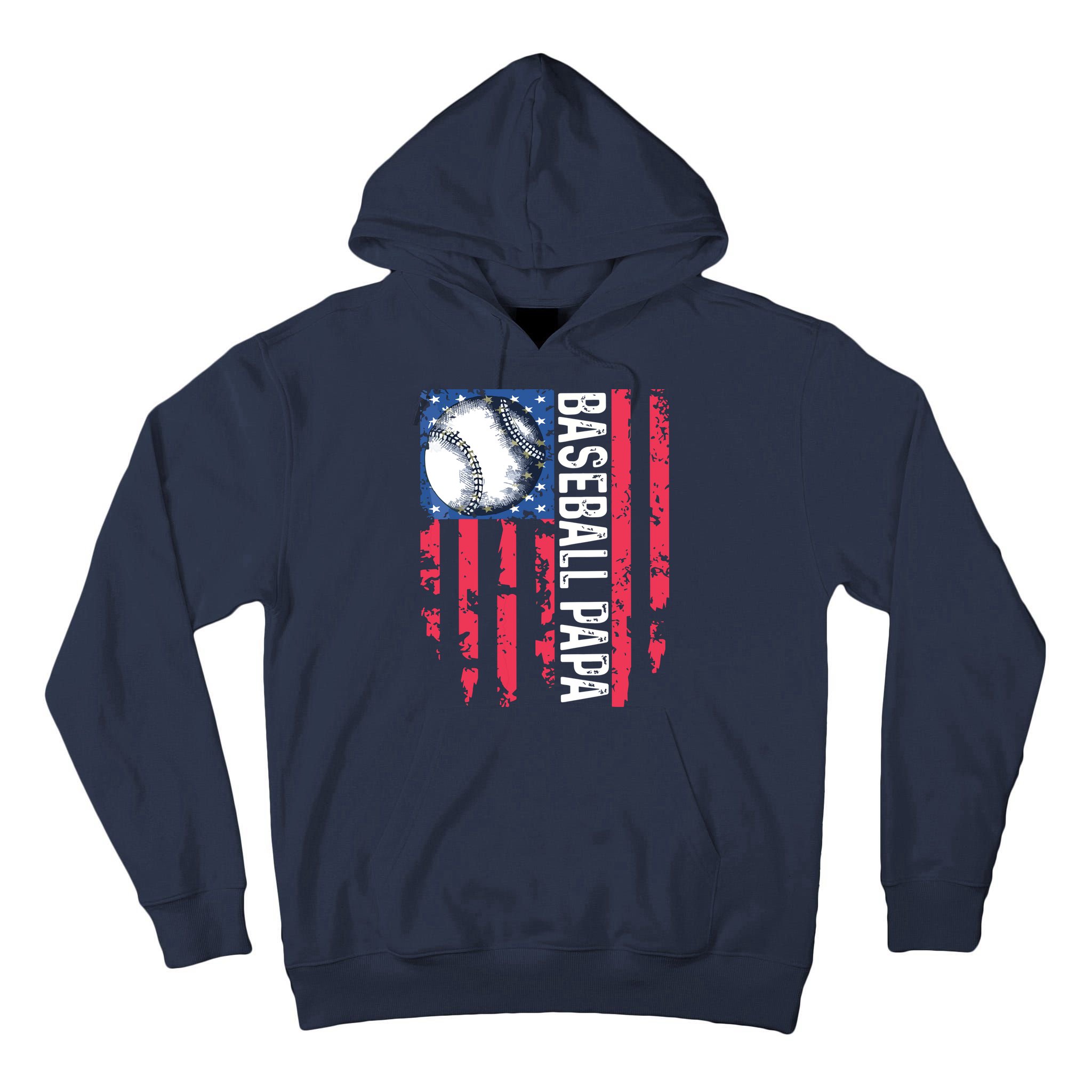 Baseball Papa Tee Coach Fathers Day Tall Hoodie