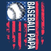 Baseball Papa Tee Coach Fathers Day Womens T-Shirt