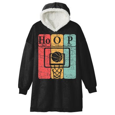 Basketball Periodic Table Elements Science Nerd Basketballer Hooded Wearable Blanket