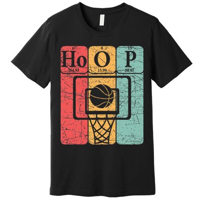 Basketball Periodic Table Elements Science Nerd Basketballer Premium T-Shirt