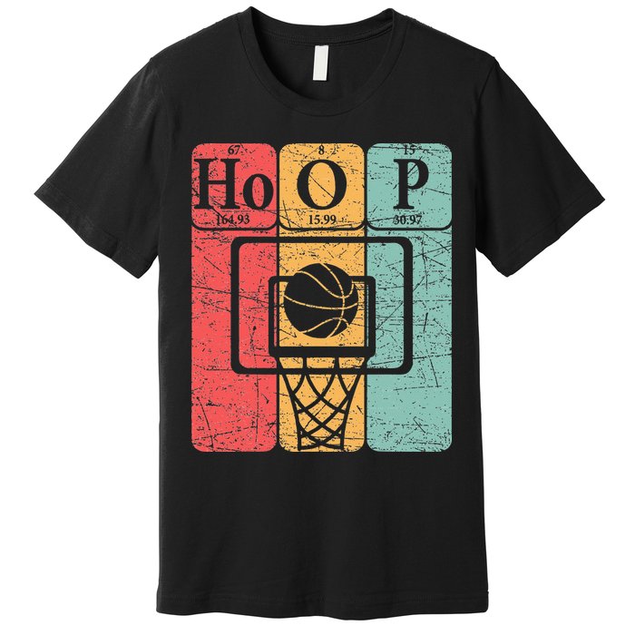 Basketball Periodic Table Elements Science Nerd Basketballer Premium T-Shirt