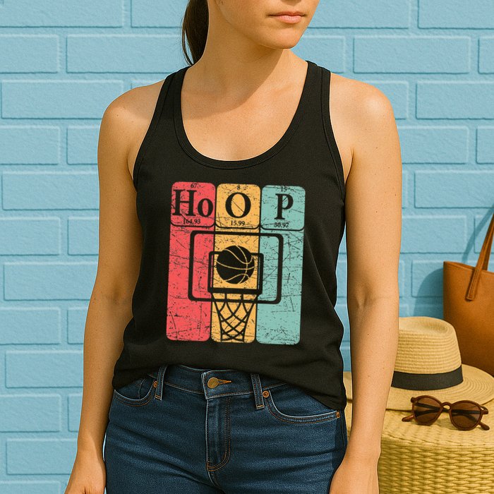 Basketball Periodic Table Elements Science Nerd Basketballer Womens Tank Top