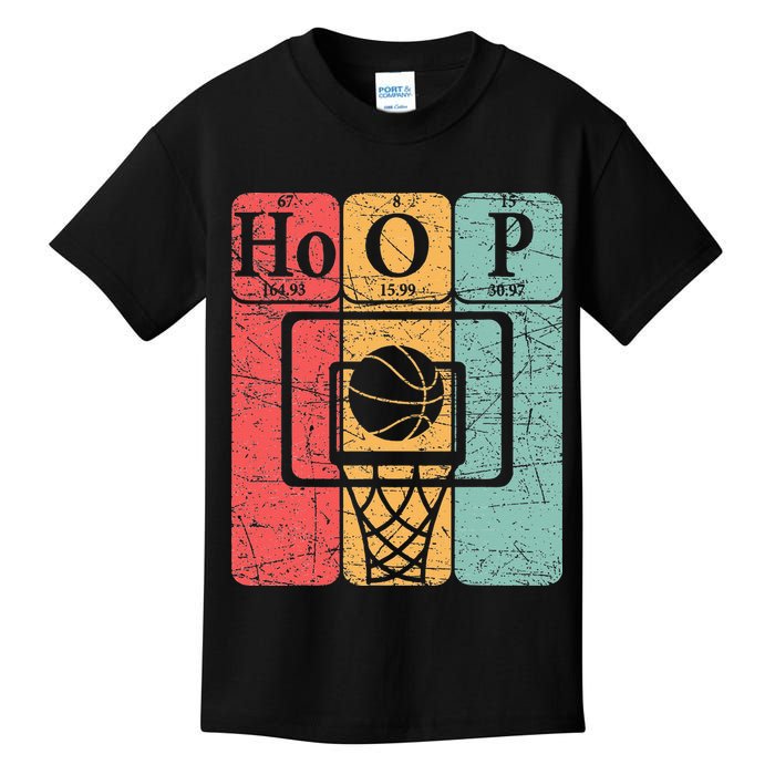 Basketball Periodic Table Elements Science Nerd Basketballer Kids T-Shirt