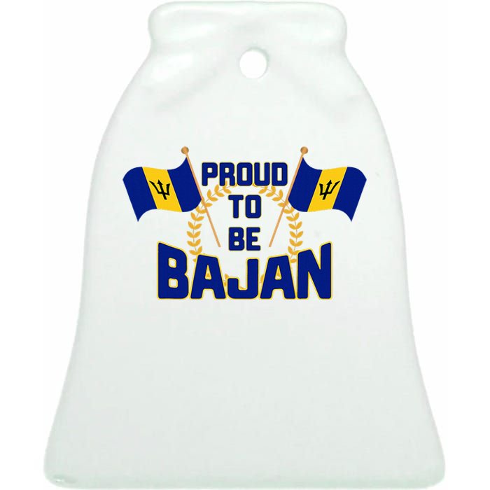 Barbados Proud To Be Bajan Ceramic Bell Ornament