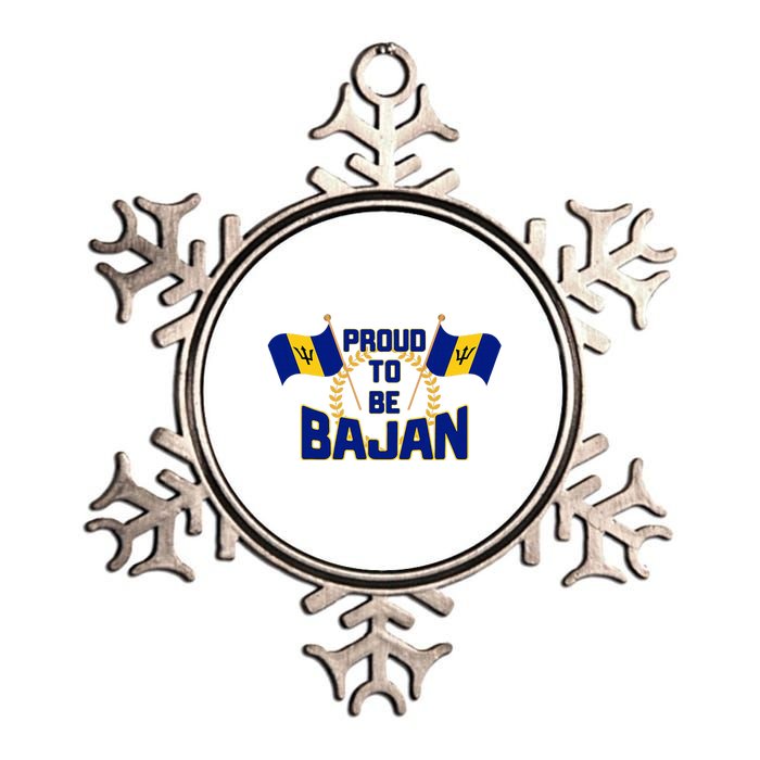 Barbados Proud To Be Bajan Metallic Star Ornament