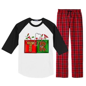 Buffalo Plaid Tr Nurse Christmas Stethoscope Xmas Pajama Gift Raglan Sleeve Pajama Set