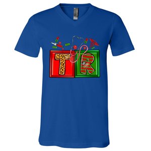 Buffalo Plaid Tr Nurse Christmas Stethoscope Xmas Pajama Gift V-Neck T-Shirt