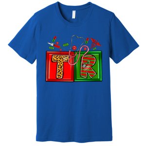 Buffalo Plaid Tr Nurse Christmas Stethoscope Xmas Pajama Gift Premium T-Shirt