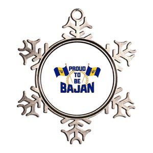 Barbados Proud To Be Bajan Metallic Star Ornament