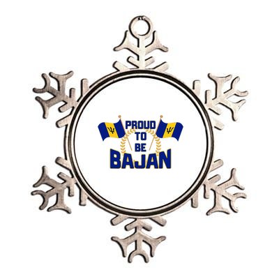 Barbados Proud To Be Bajan Metallic Star Ornament