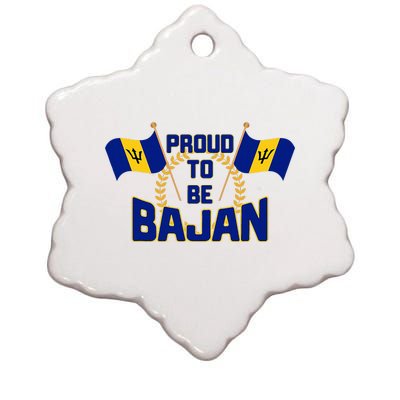 Barbados Proud To Be Bajan Ceramic Star Ornament