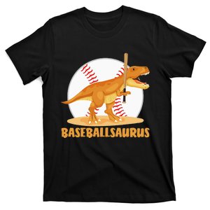 Baseball Playing Trex Funny Dino Sport T-Shirt