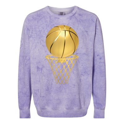 Basketball Player Trophy Game Coach Sports Lover Colorblast Crewneck Sweatshirt