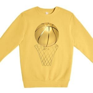 Basketball Player Trophy Game Coach Sports Lover Premium Crewneck Sweatshirt