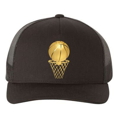 Basketball Player Trophy Game Coach Sports Lover Yupoong Adult 5-Panel Trucker Hat