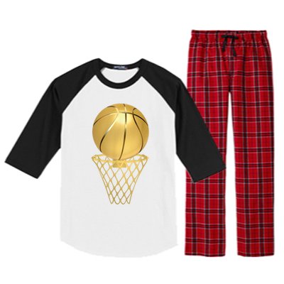 Basketball Player Trophy Game Coach Sports Lover Raglan Sleeve Pajama Set