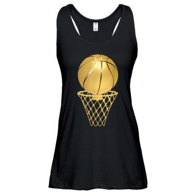 Basketball Player Trophy Game Coach Sports Lover Ladies Essential Flowy Tank