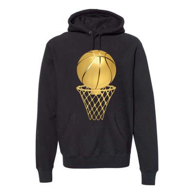 Basketball Player Trophy Game Coach Sports Lover Premium Hoodie