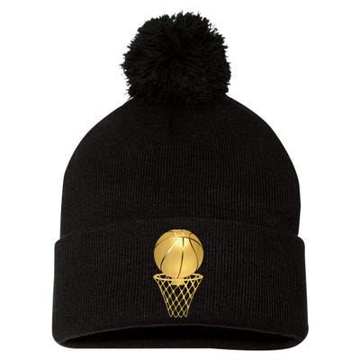 Basketball Player Trophy Game Coach Sports Lover Pom Pom 12in Knit Beanie